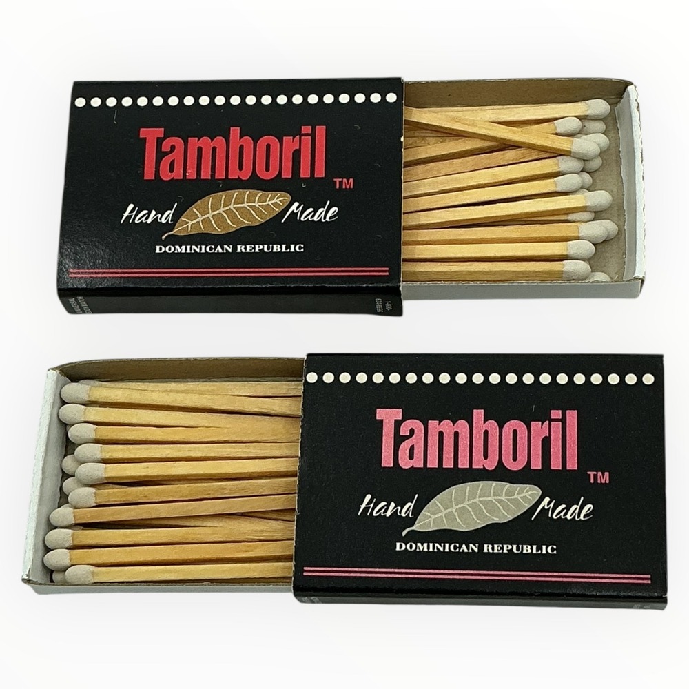 Tamboril Handmade Matchbox Pair‎ Dominican Republic Tobacco Collectible Unused